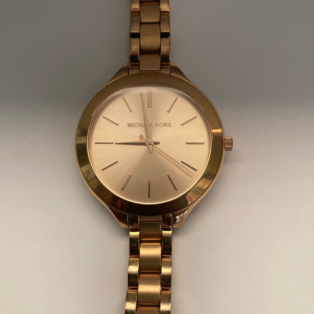 Slim Runway Gold-Tone Stainless Steel Watch